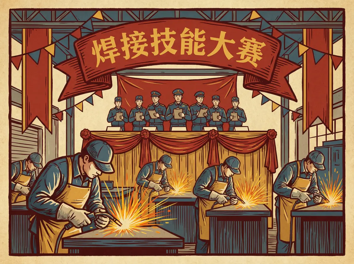 参赛选手在 - 每日大赛 - 中进行精密焊接作业