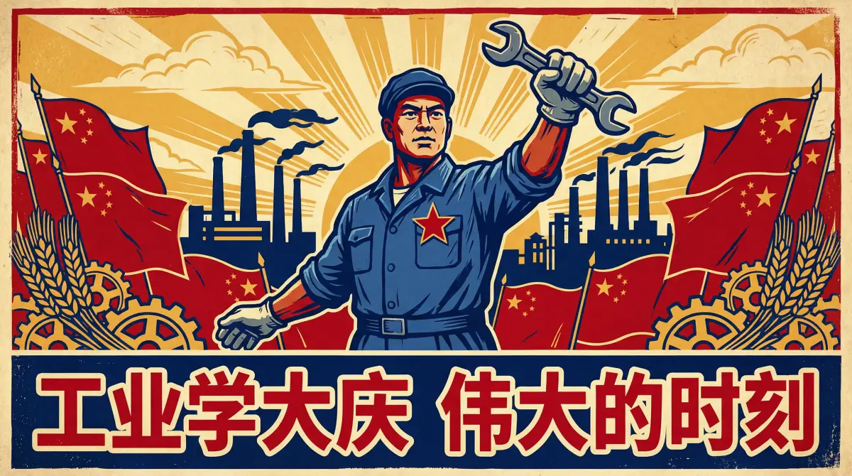 钢铁工人宣传画 - 51网 劳模风采